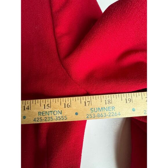 VTG 100% Wool Jacket Dress Women’s 10 Gold Anchor Buttons Red Dress Career - Picture 6 of 10